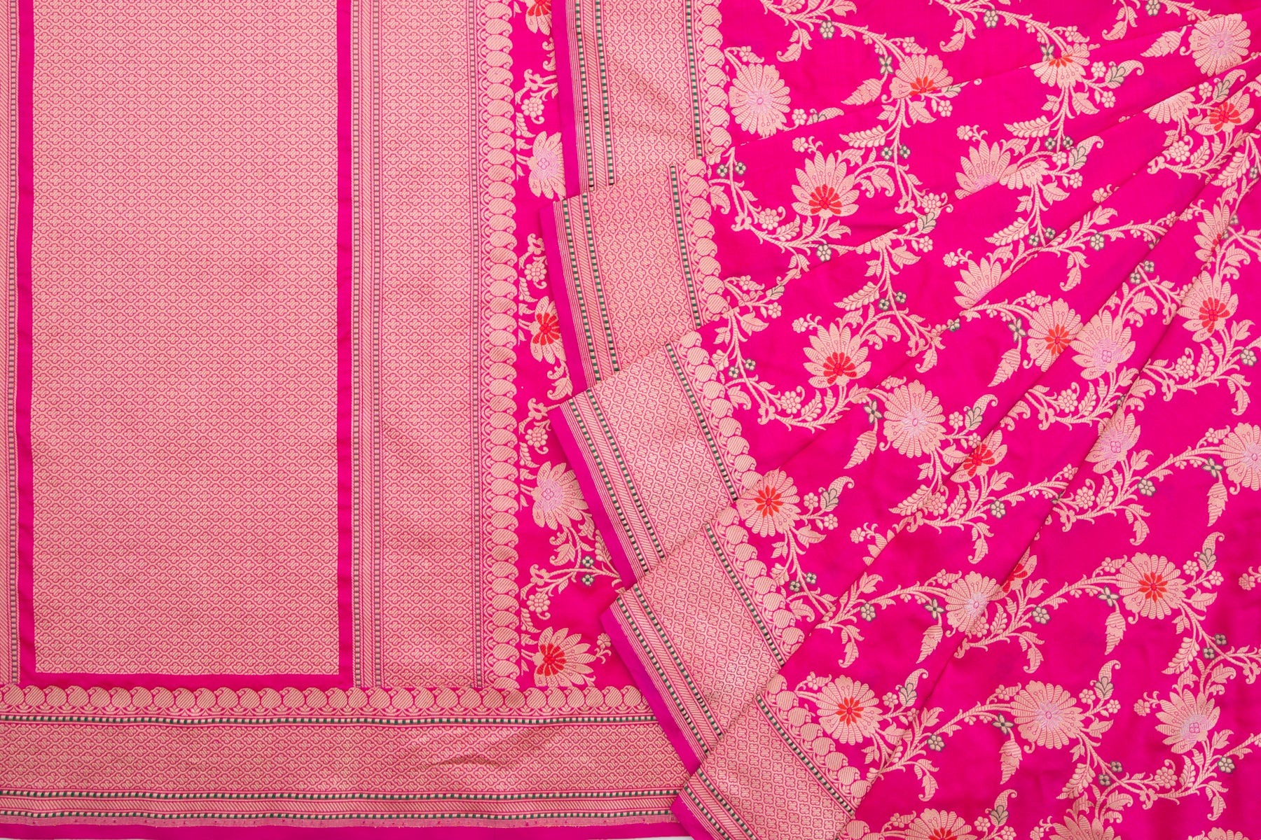Banarasi Silk Jaal Pink Saree