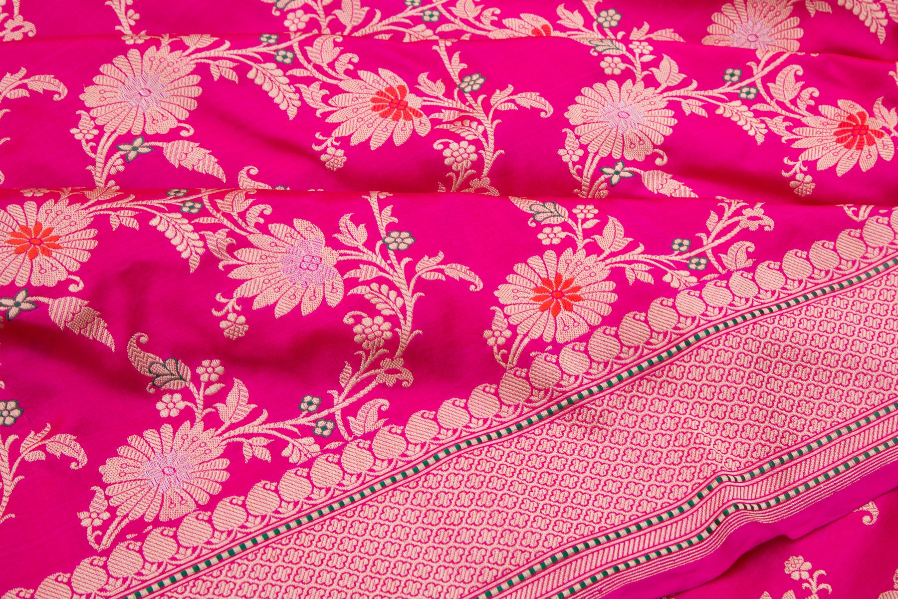 Banarasi Silk Jaal Pink Saree