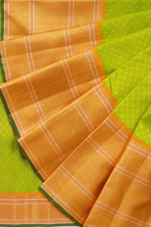 Kanchipuram Silk Brocade Green Saree