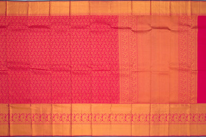 Kanchipuram Silk Jaal Pink Saree