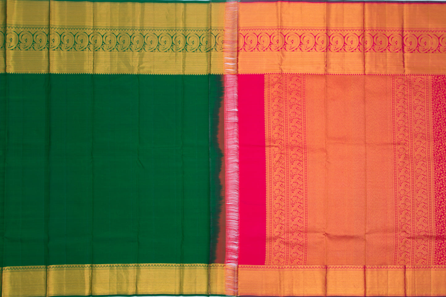 Kanchipuram Silk Jaal Pink Saree