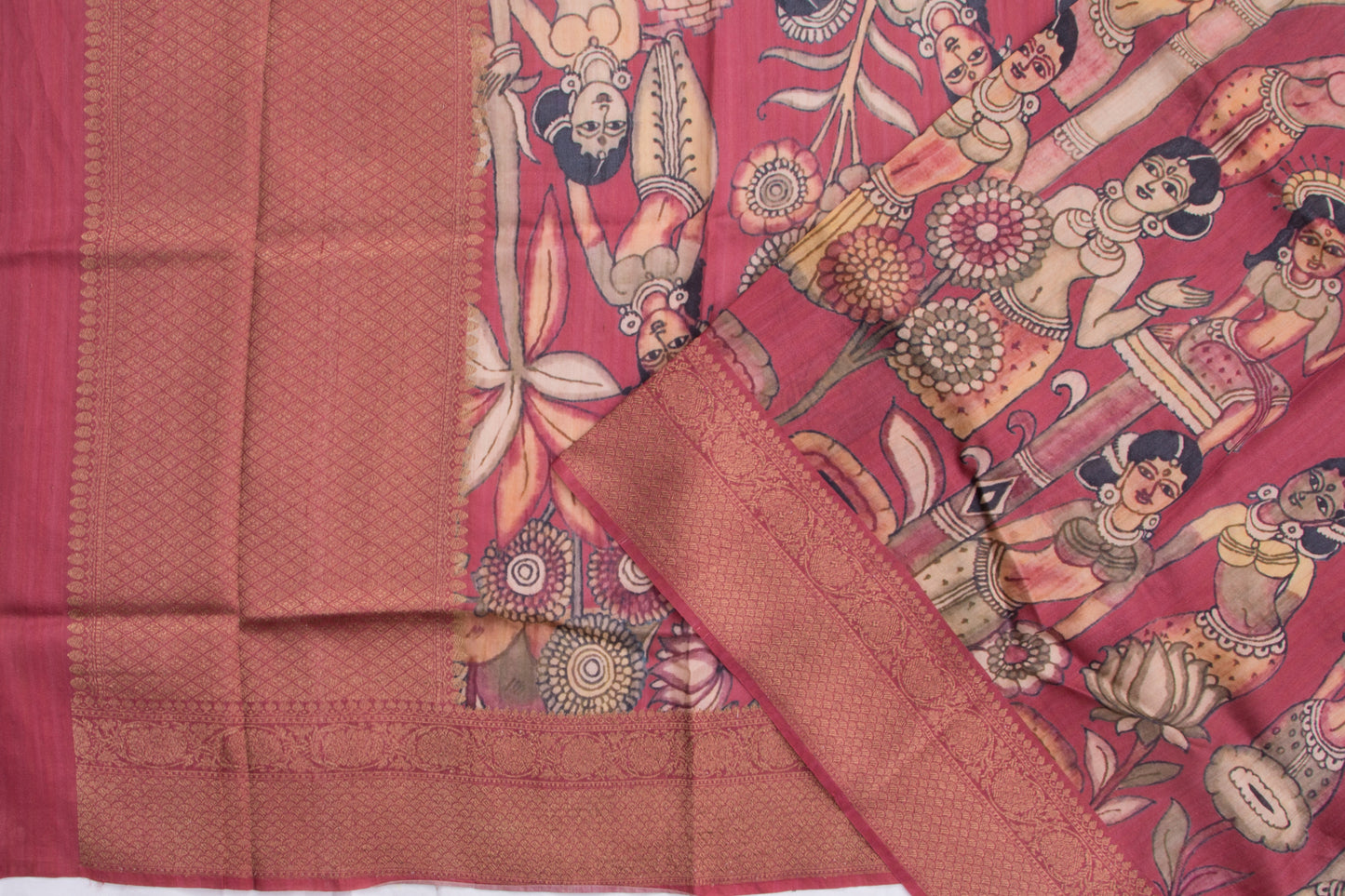 Tussar Printed Pink Saree/5055584_2.jpg