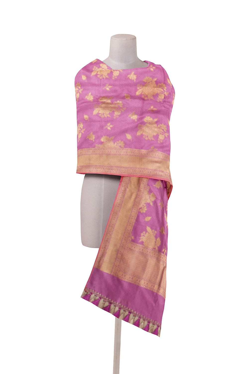 Banarasi Silk Butta Lavender Dupatta