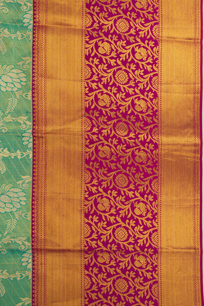 Taranga Kanchi Silk Tissue Jaal Green Saree
