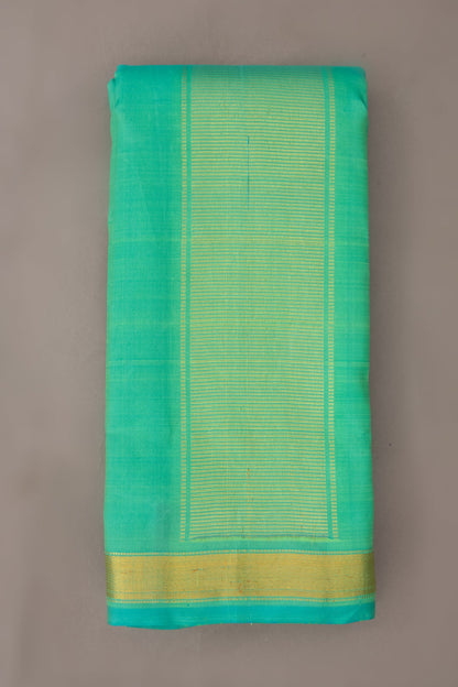 Kanchipuram Pure Silk Plain Green Dhoti