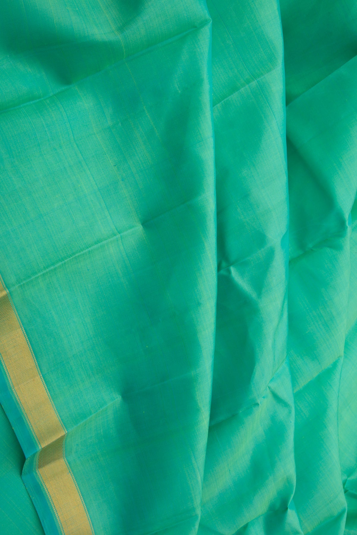 Kanchipuram Pure Silk Plain Green Dhoti (8X3) Muzham