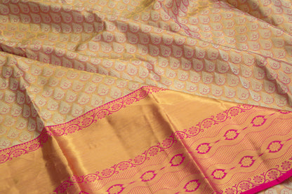 Soft Silk Tissue Brocade Pink Saree