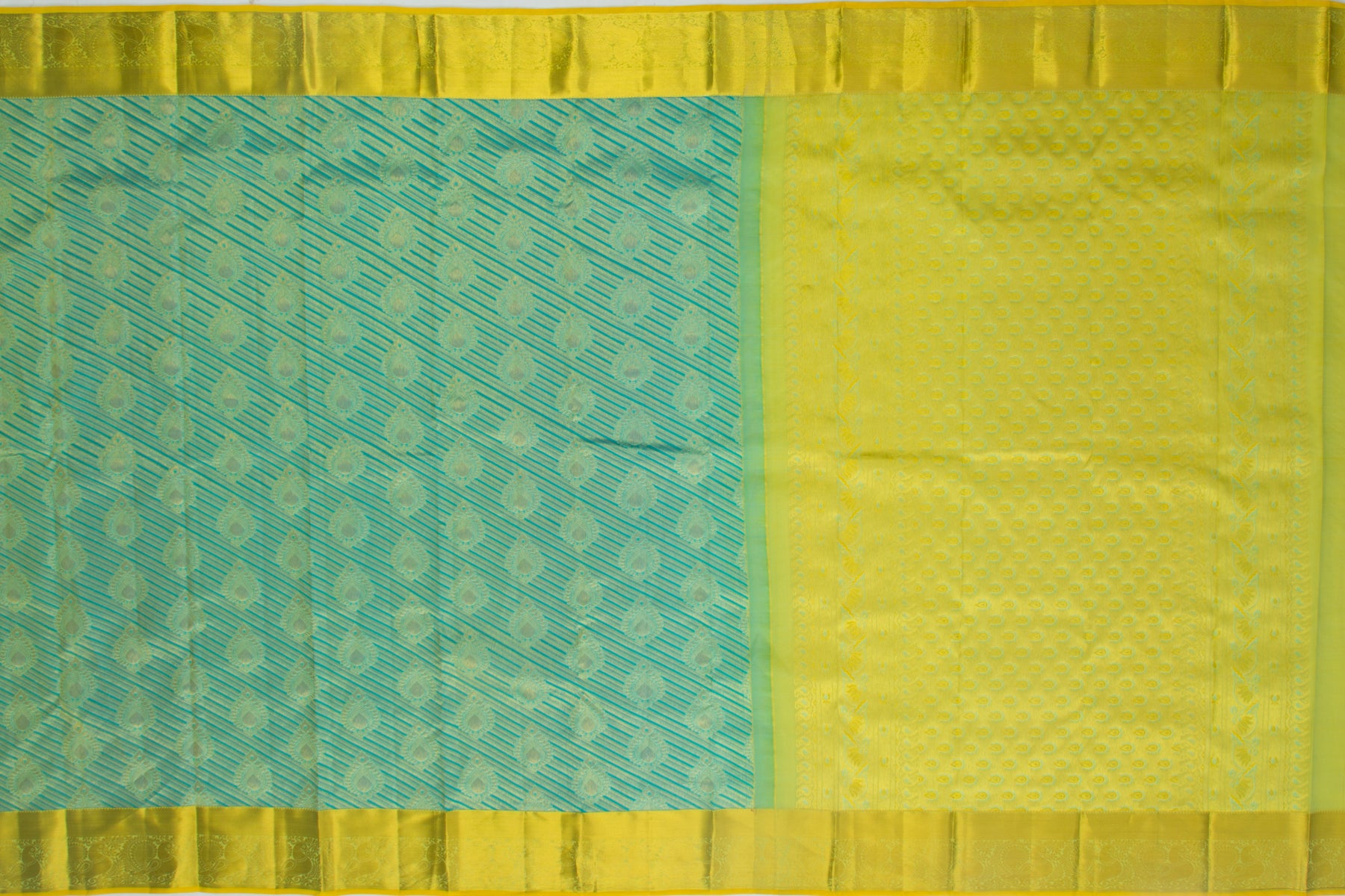 Soft Silk Lines And Butta Blue Saree