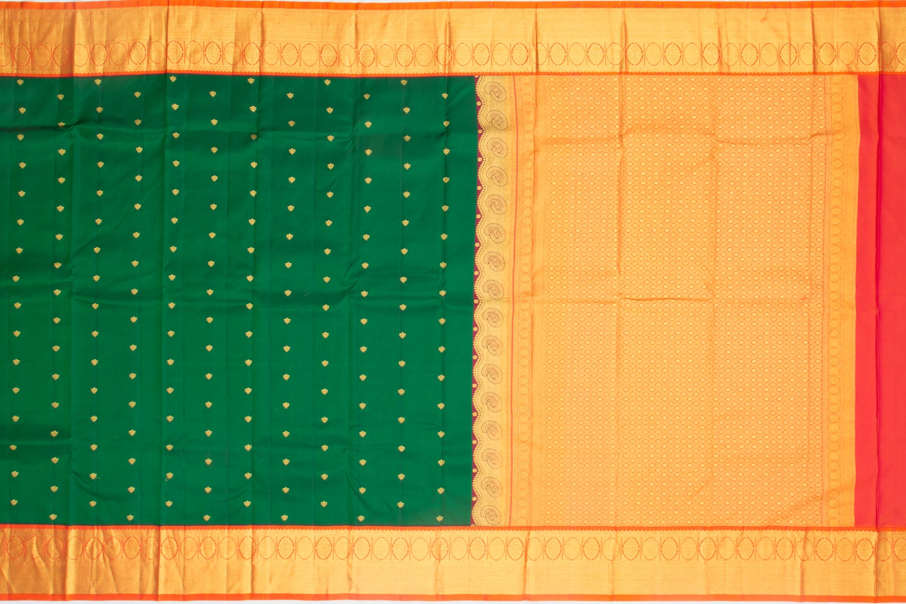 Kanchipuram Silk Butta Green Saree