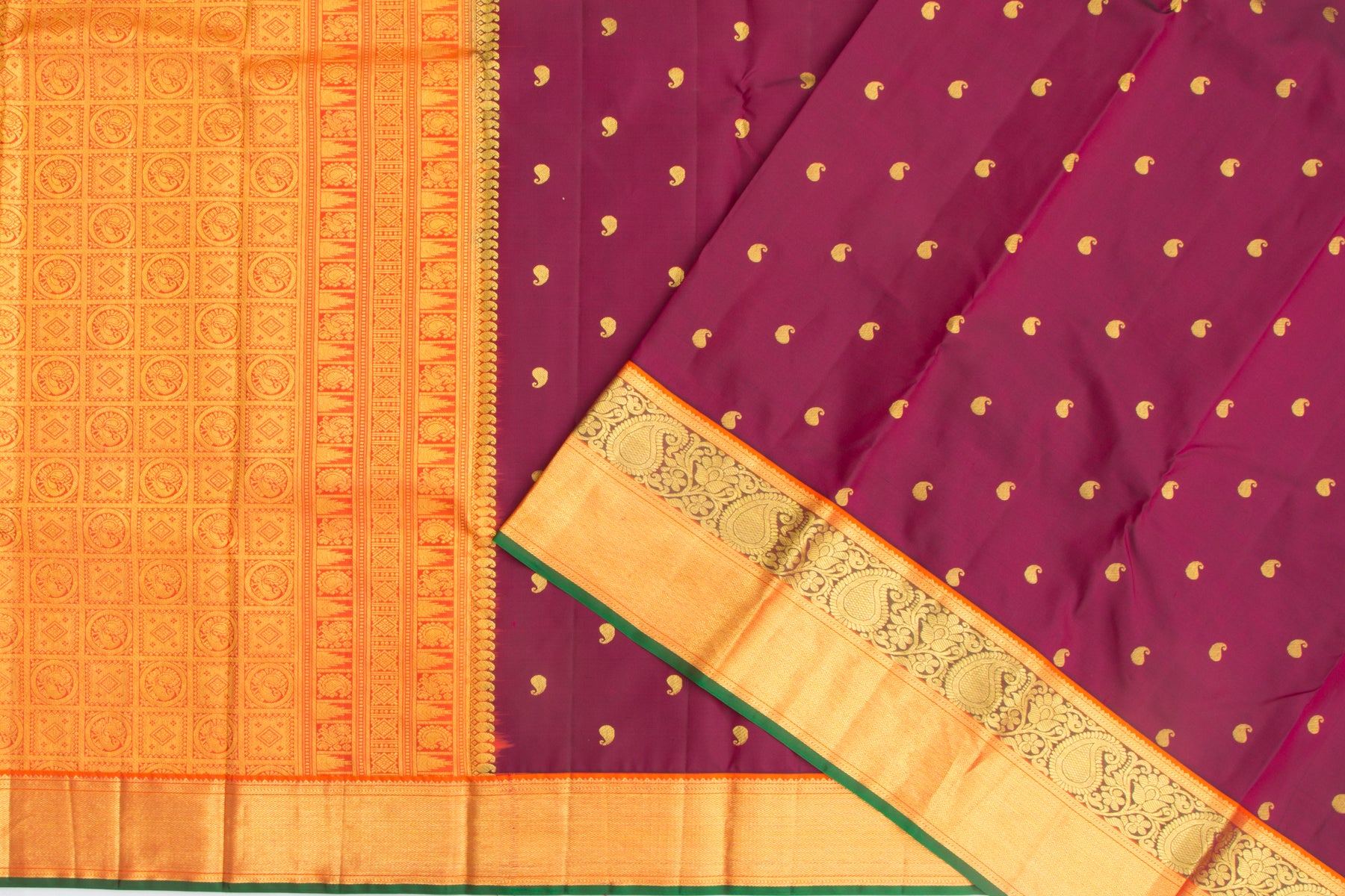 Kanchipuram Silk Butta Purple Saree