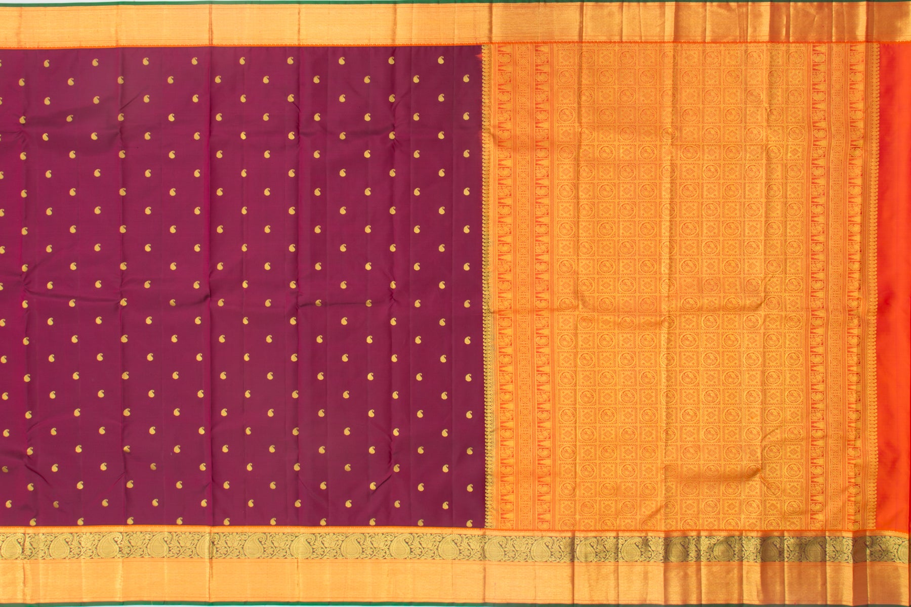 Kanchipuram Silk Butta Purple Saree