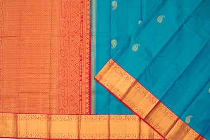 Kanchipuram Silk Butta Sky Blue Saree/5074972_2.jpg