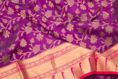 Coimbatore Soft Silk Jaal Purple Saree