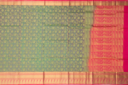 Coimbatore Soft Silk Jaal Dual Tone Purple And Green Saree
