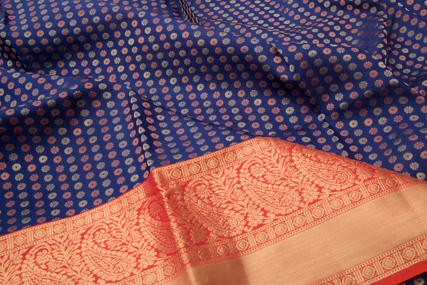 Coimbatore Soft Silk Butta Dark Blue Saree