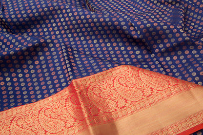 Coimbatore Soft Silk Butta Dark Blue Saree