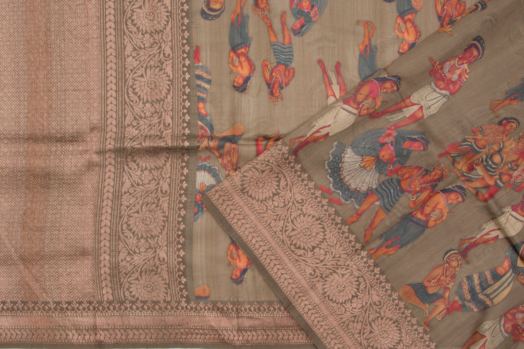 Munga Tussar Printed Green Saree/5075951_2.jpg