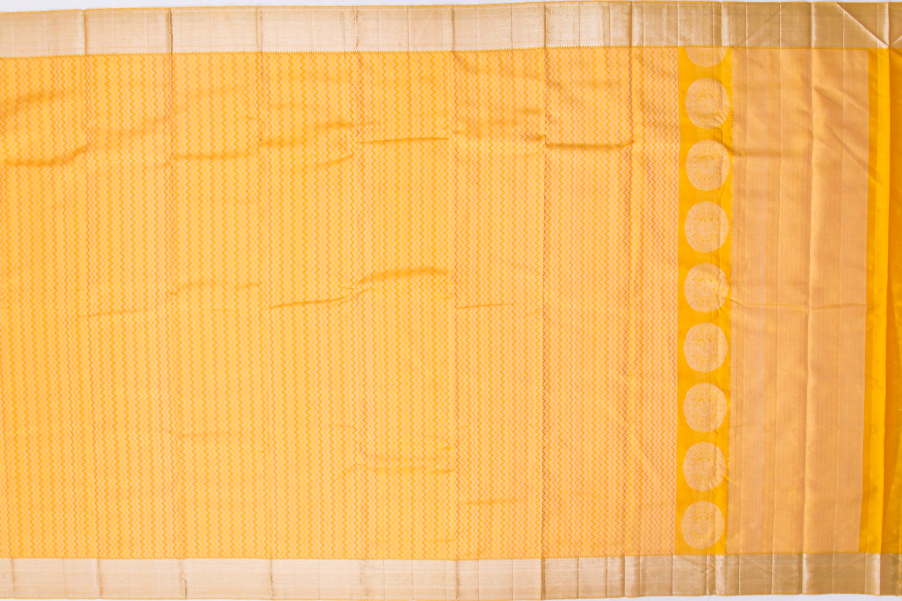 Kanchipuram Silk Jacquard Yellow Saree