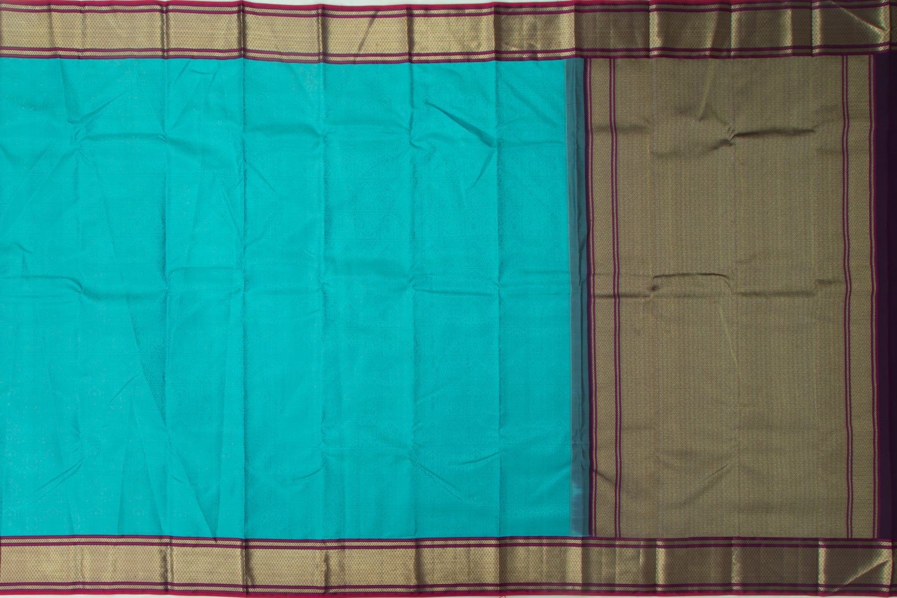 Kanchipuram Silk Jacquard Blue Saree