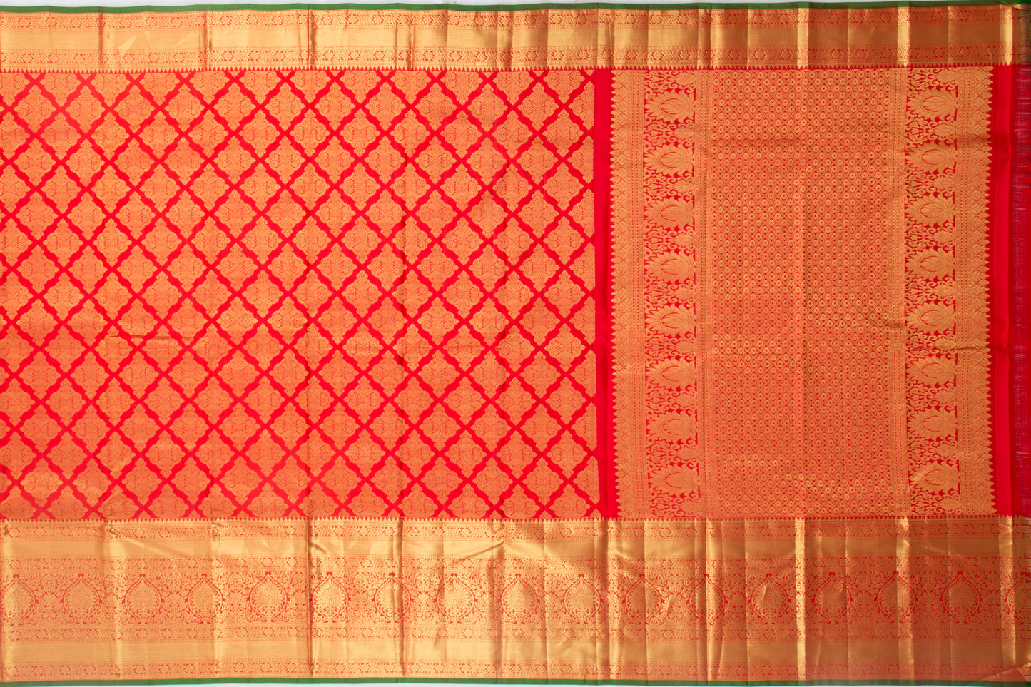 Kanchipuram Silk Brocade Red Saree