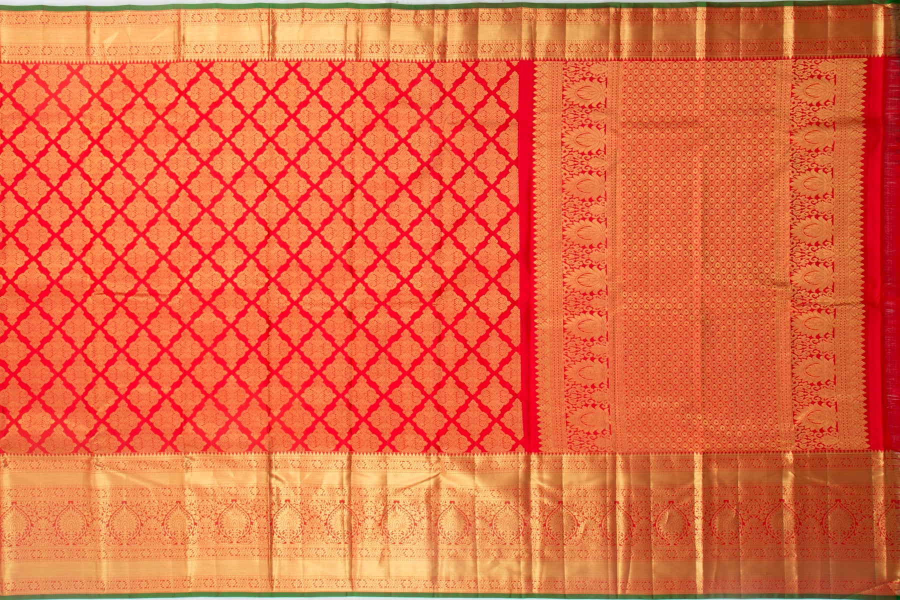 Kanchipuram Silk Brocade Red Saree