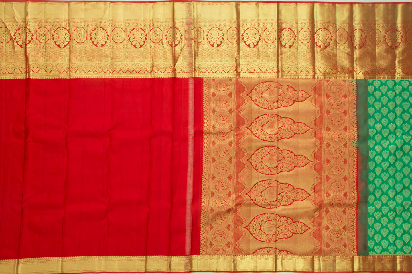 Taranga Kanchi Silk Brocade Sea Green Saree