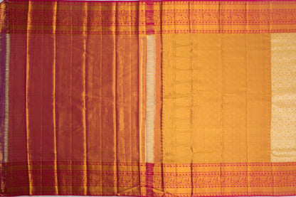 Kanchipuram Silk Tissue Brocade Gold Saree