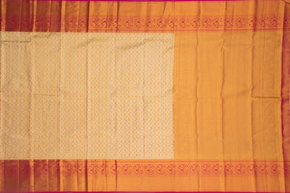 Kanchipuram Silk Tissue Brocade Gold Saree