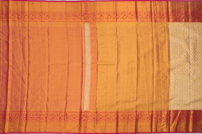 Kanchipuram Silk Tissue Brocade Gold Saree