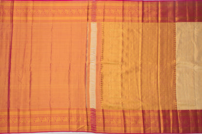 Kanchipuram Silk Tissue Brocade Gold Saree