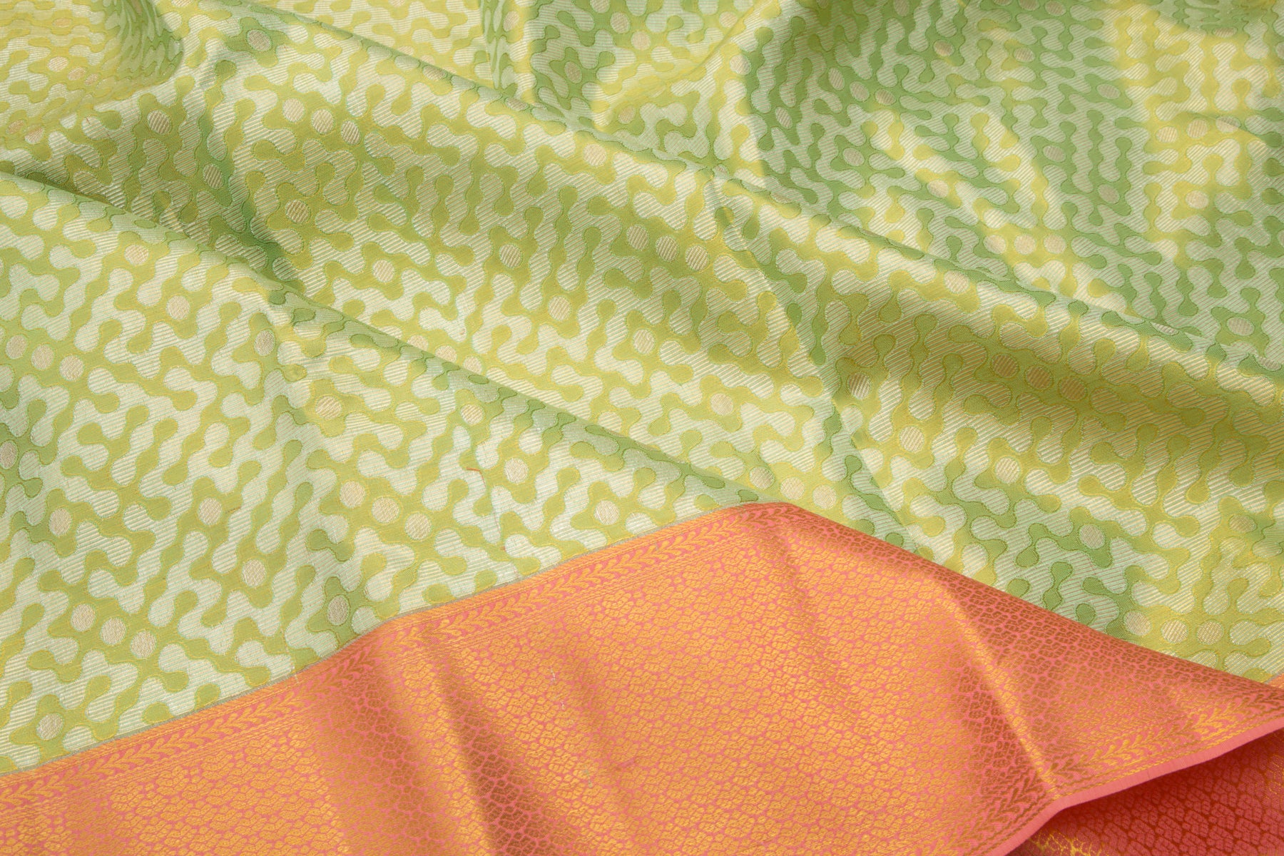 Kanchipuram Silk Tissue Brocade Green Saree
