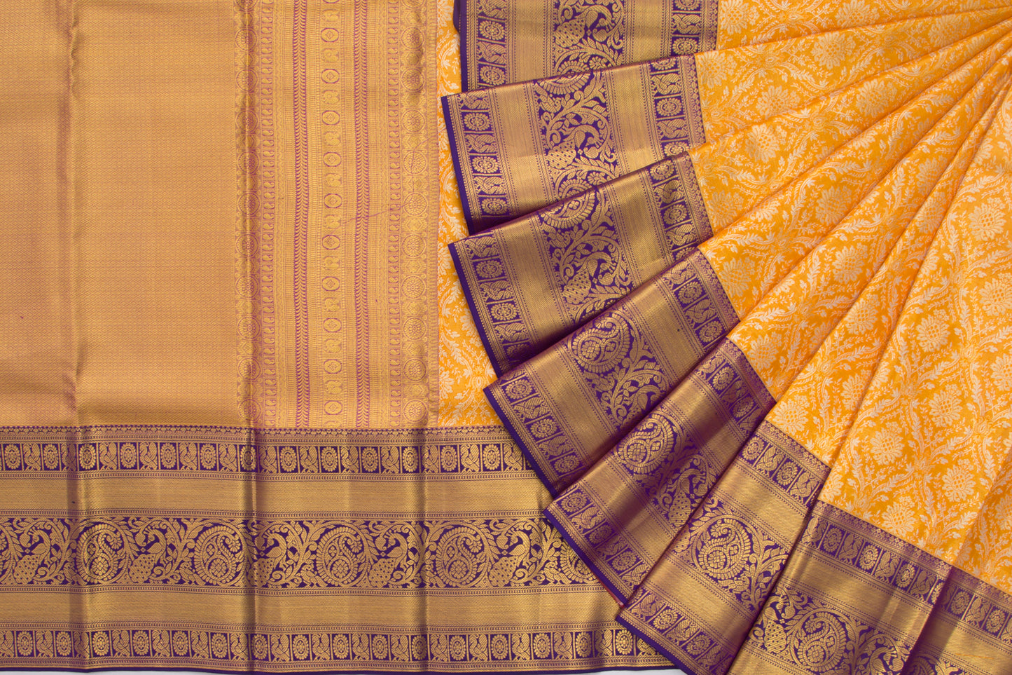 Kanchipuram Silk Tissue Brocade Orange Saree/5077292_2.jpg