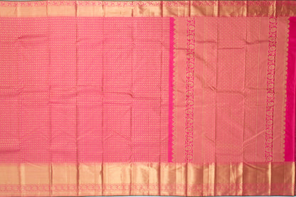 Kanchipuram Silk Brocade Pink Saree