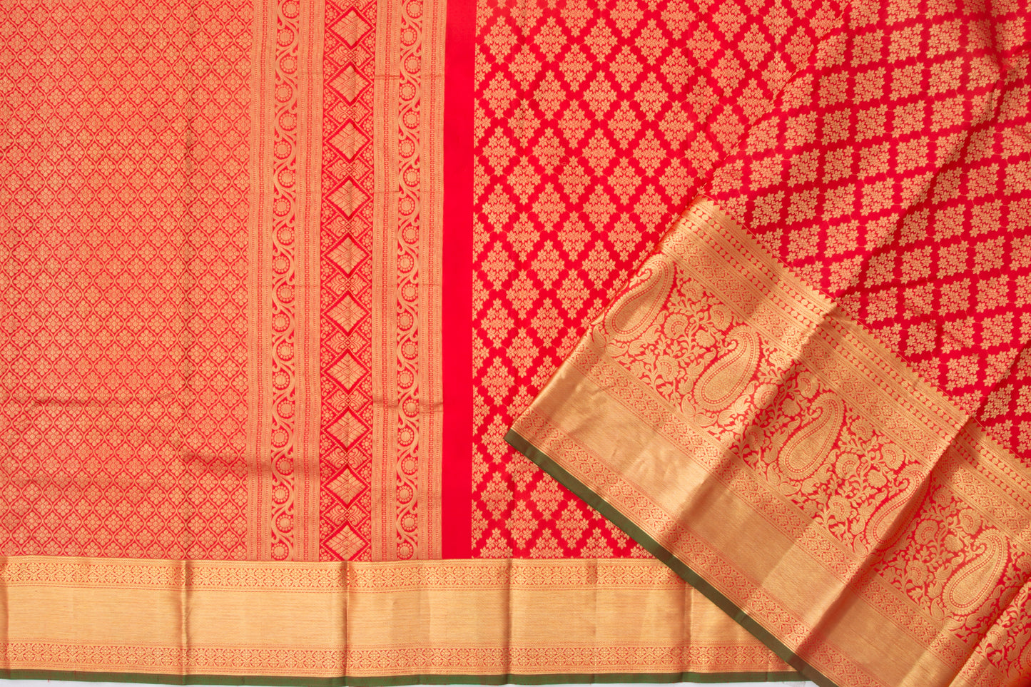 Kanchipuram Silk Brocade Red Saree/5077574_2.jpg