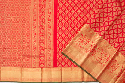 Kanchipuram Silk Brocade Red Saree/5077574_2.jpg