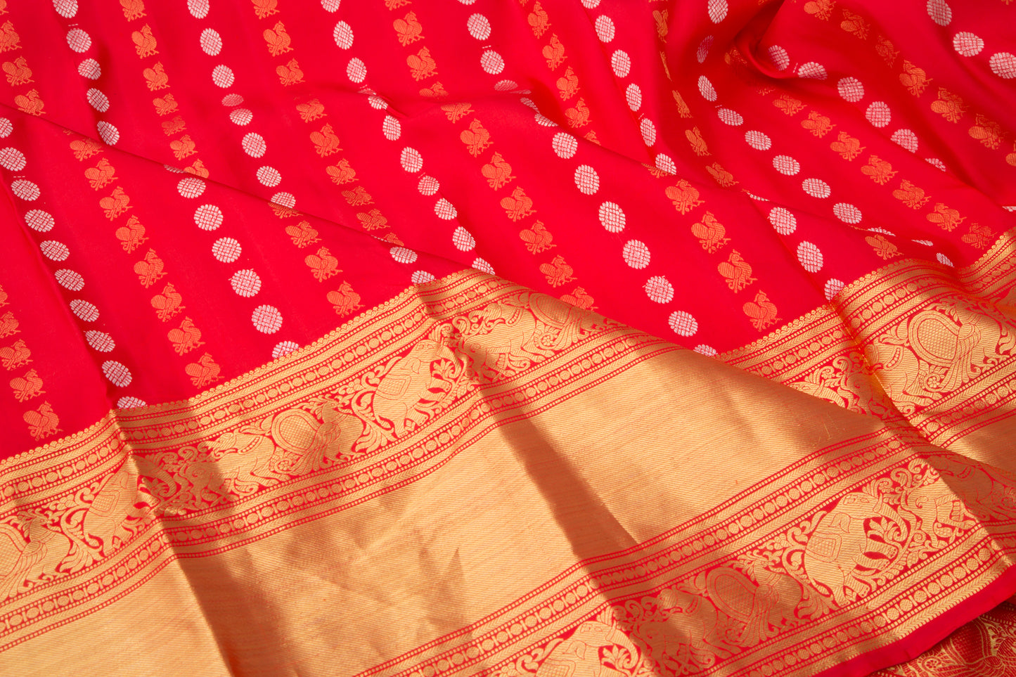 Kanchipuram Silk Butta Red Saree