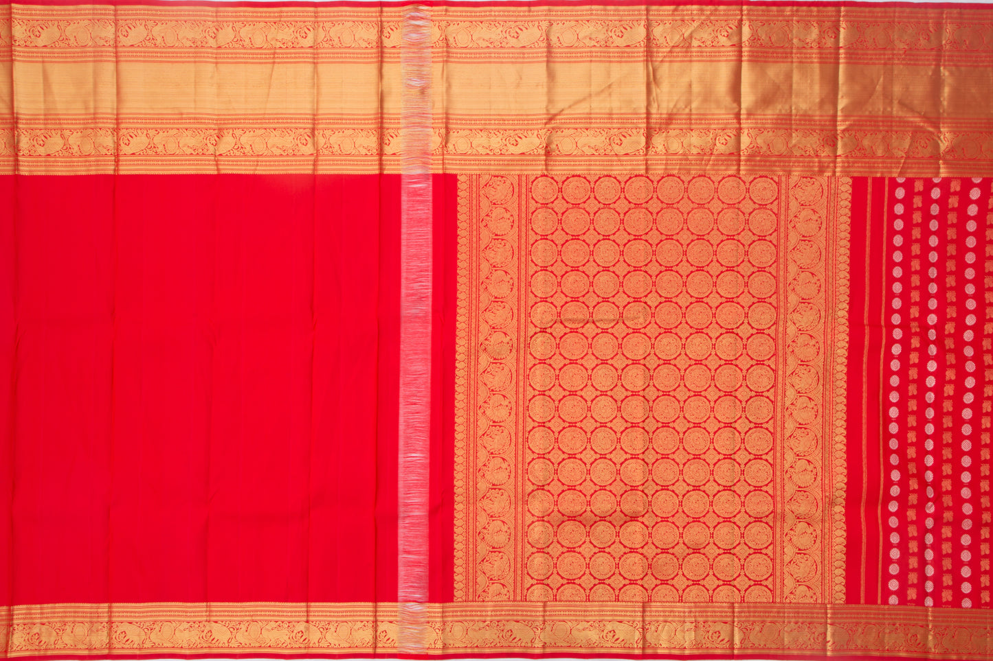 Kanchipuram Silk Butta Red Saree