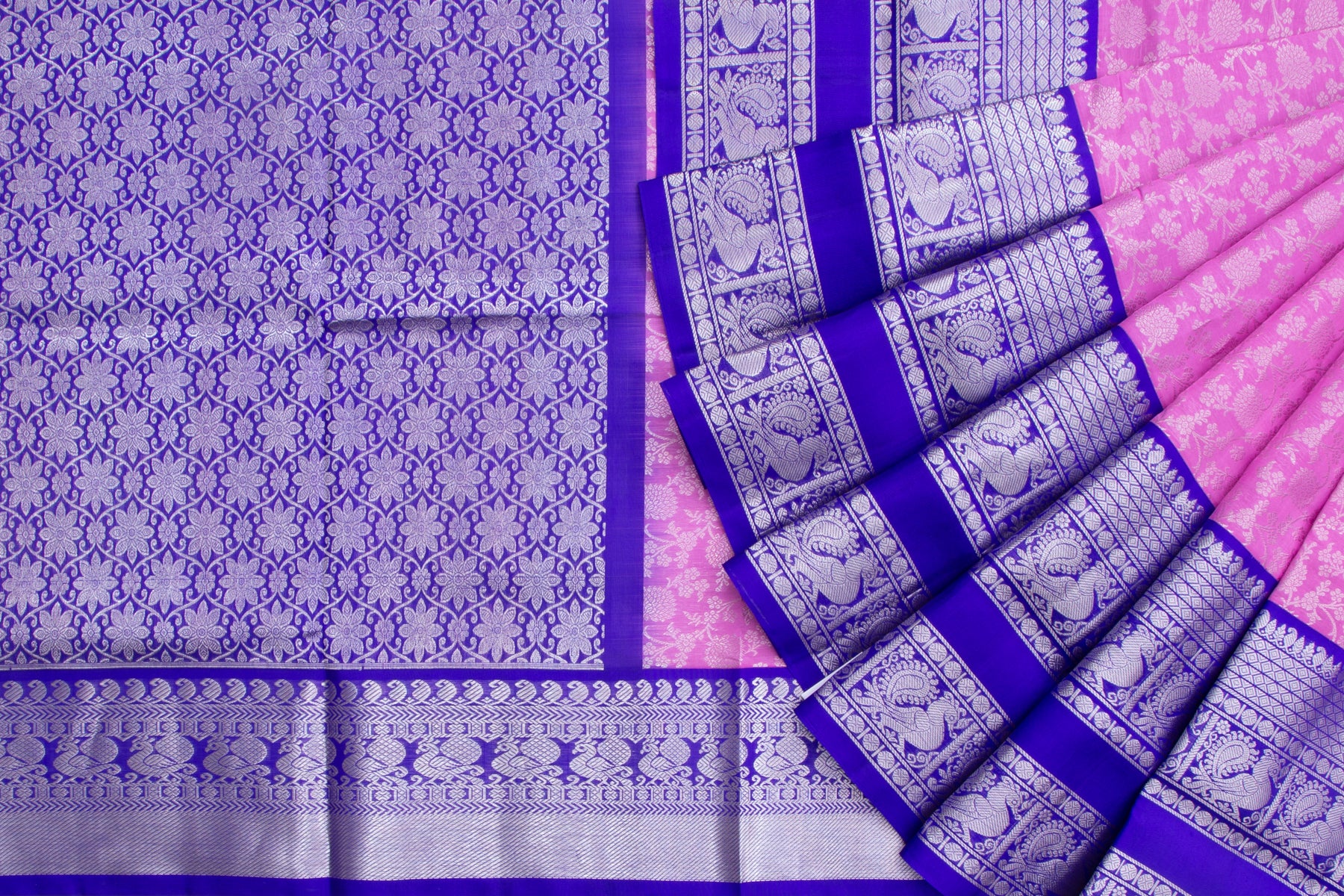 Venkatagiri Silk Jaal Pink Saree/5079842_2.jpg