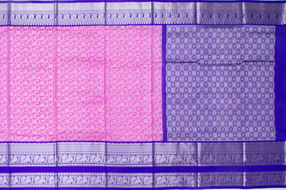 Venkatagiri Silk Jaal Pink Saree