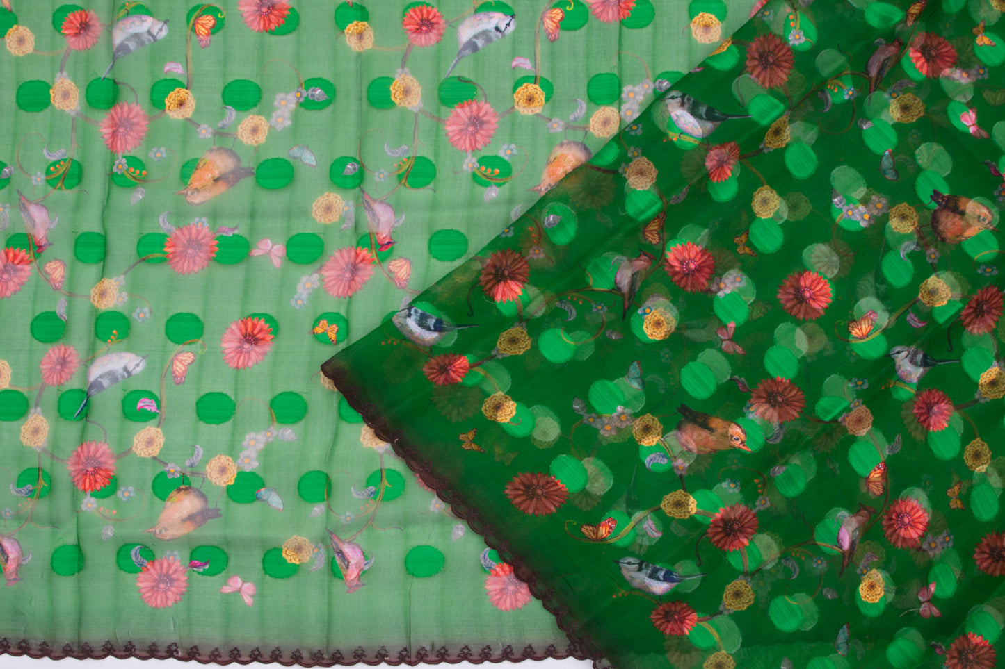 Organza Printed Green Saree/5083887_2.jpg