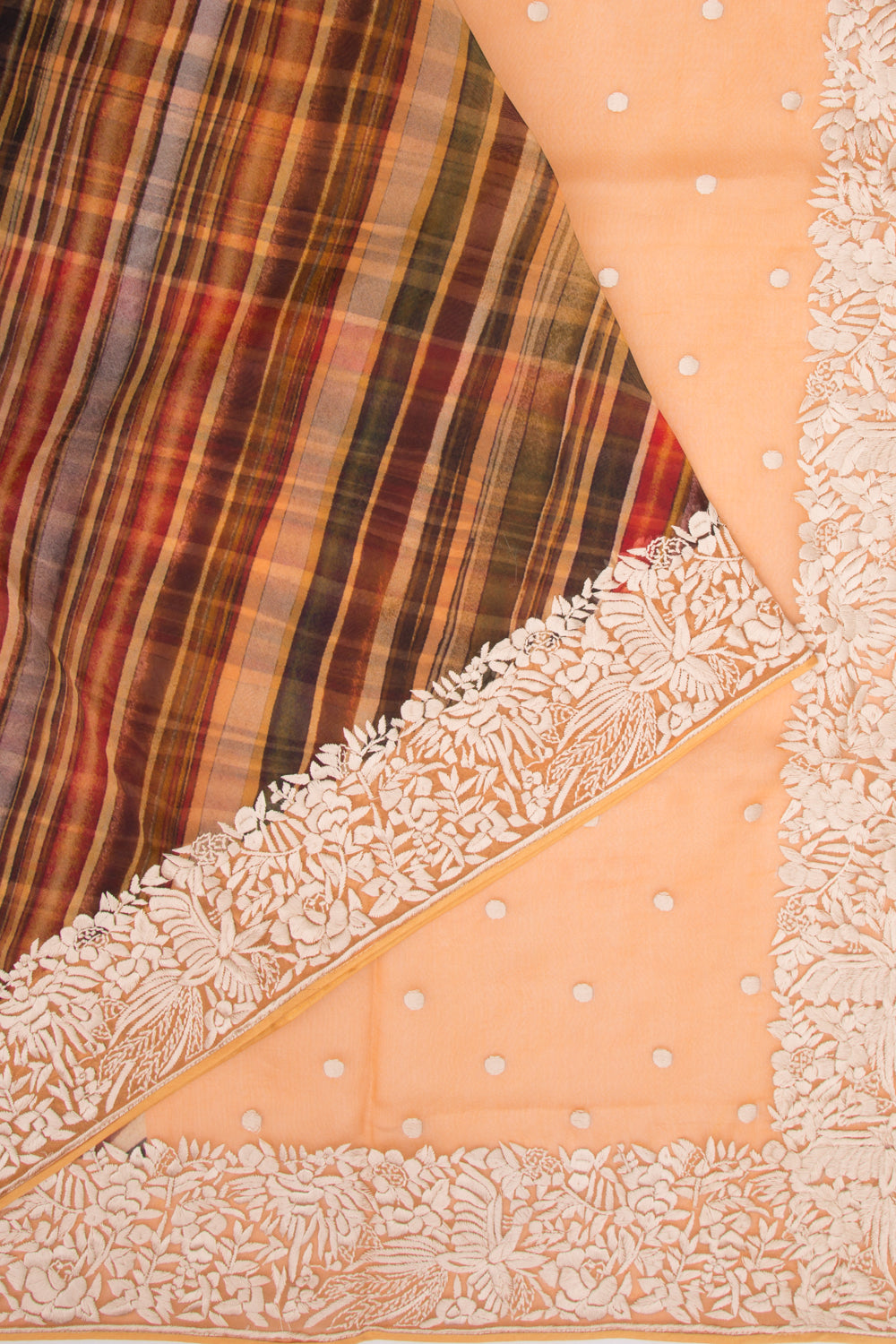 Organza Printed Multicolor Saree
