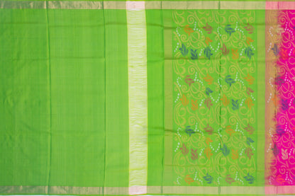 Uppada Silk Jamdani Jaal Pink Saree