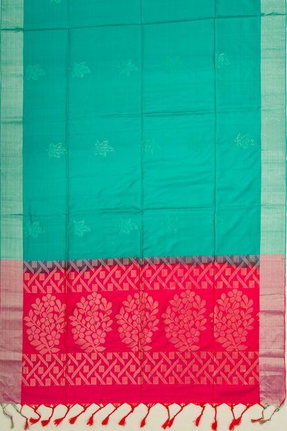 Coimbatore Soft Silk Butta Sea Green Saree