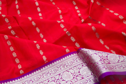 Venkatagiri Silk Brocade Red Saree