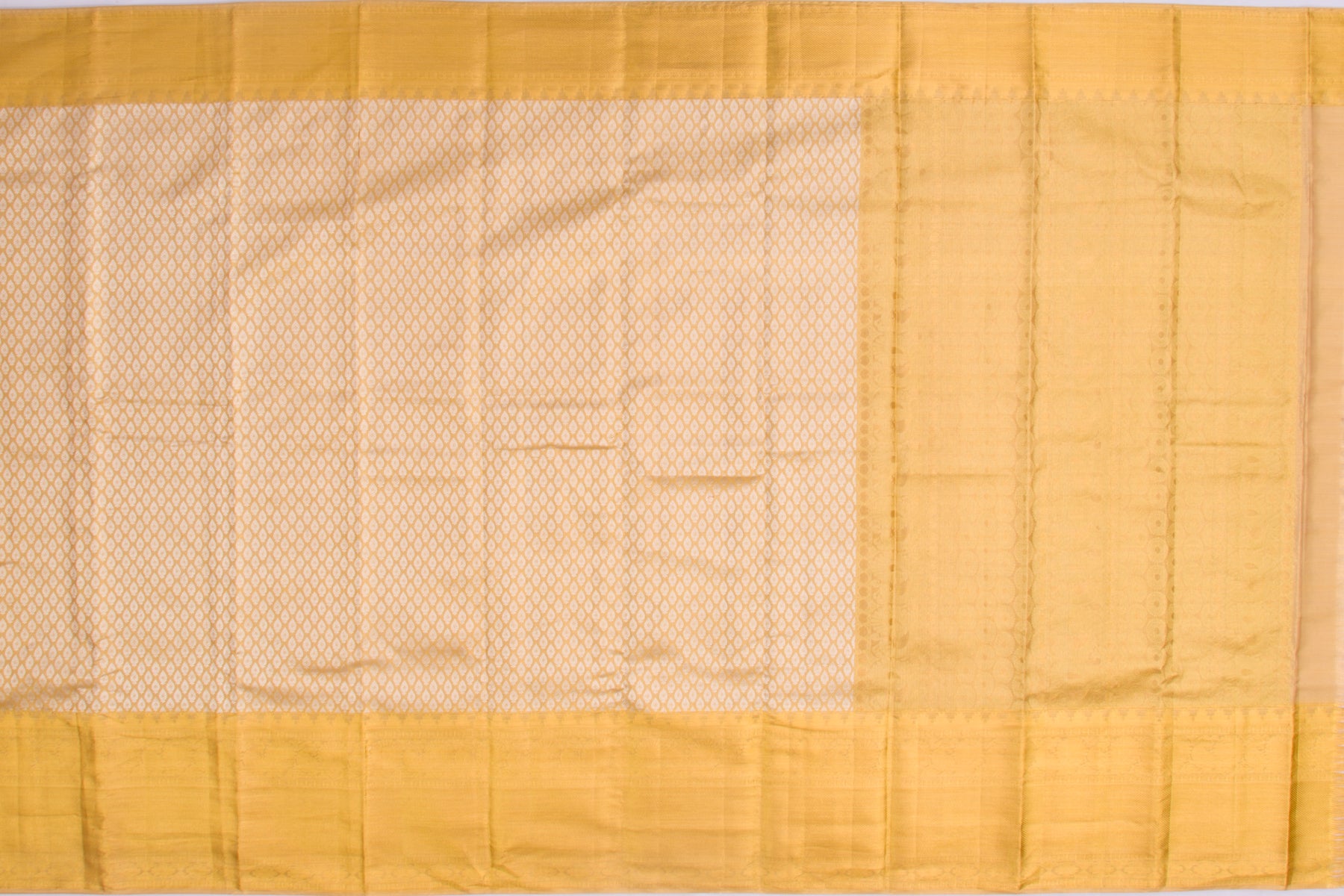 Kanchipuram Silk Tissue Brocade Gold Saree