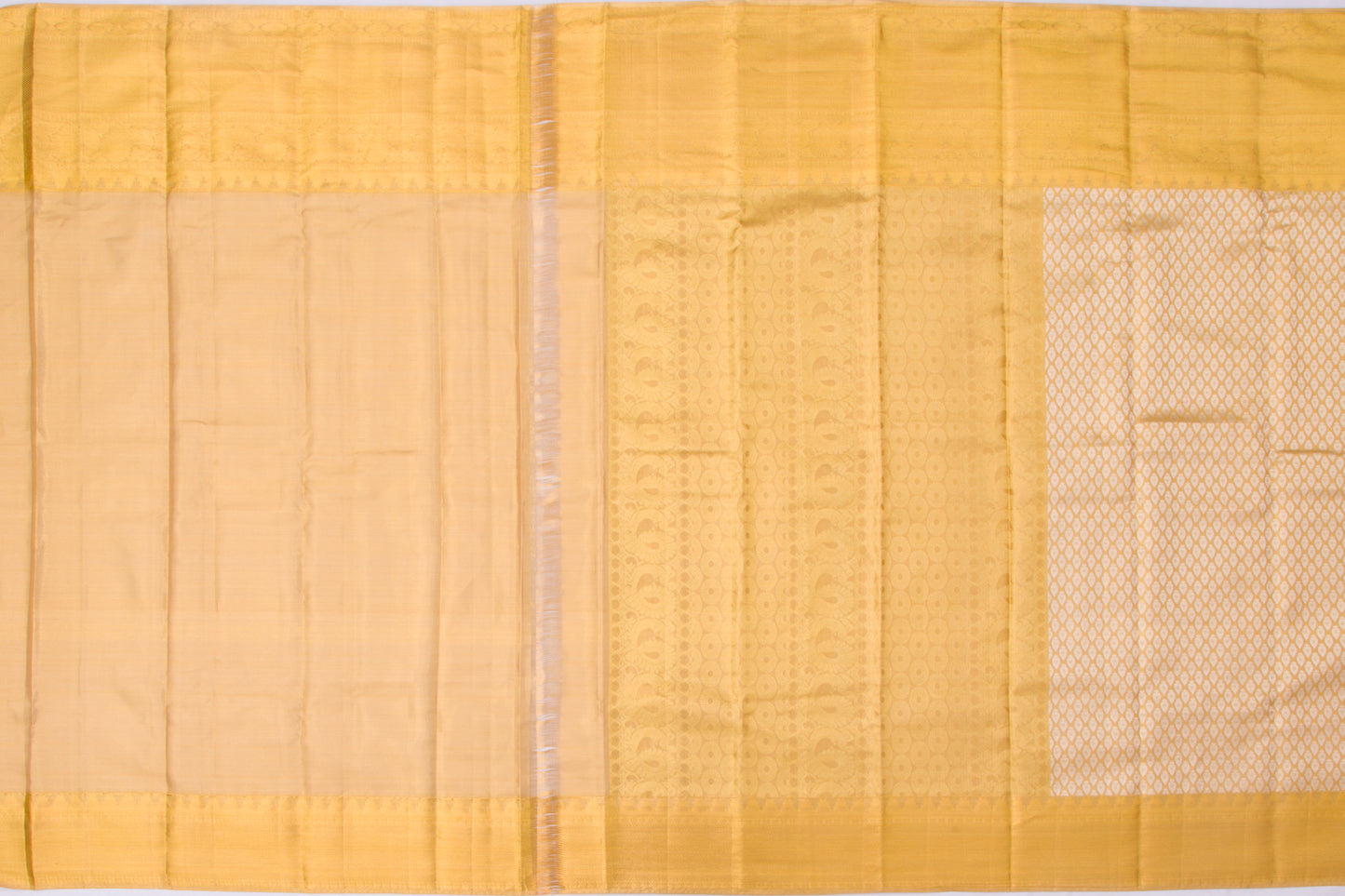 Kanchipuram Silk Tissue Brocade Gold Saree