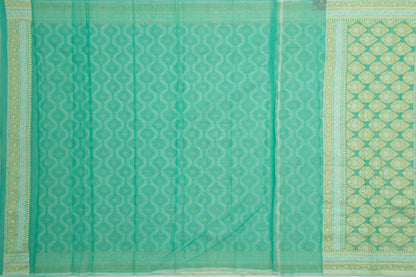 Banarasi Cotton Brocade Green Saree