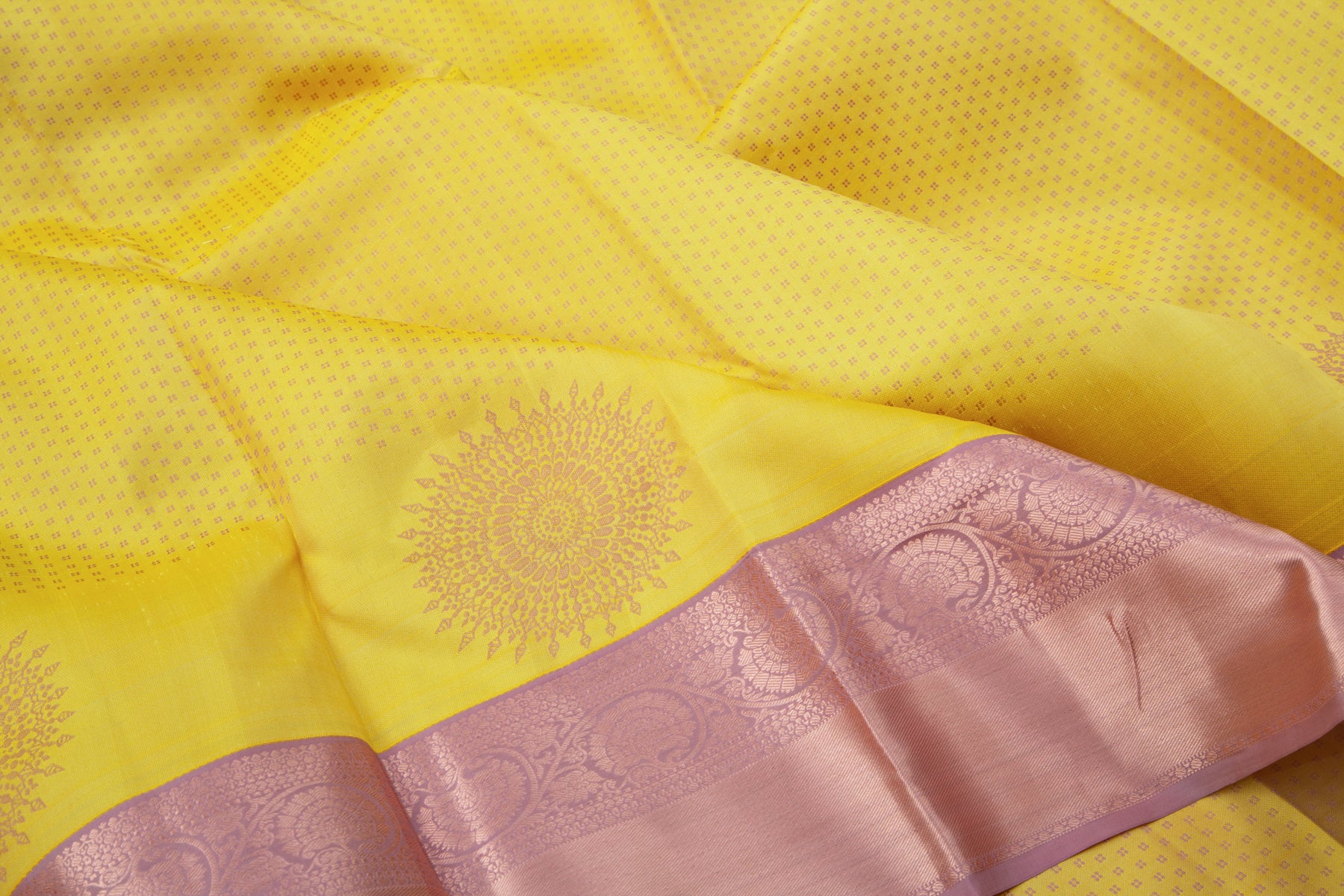 Soft Silk Jacquard Yellow Saree