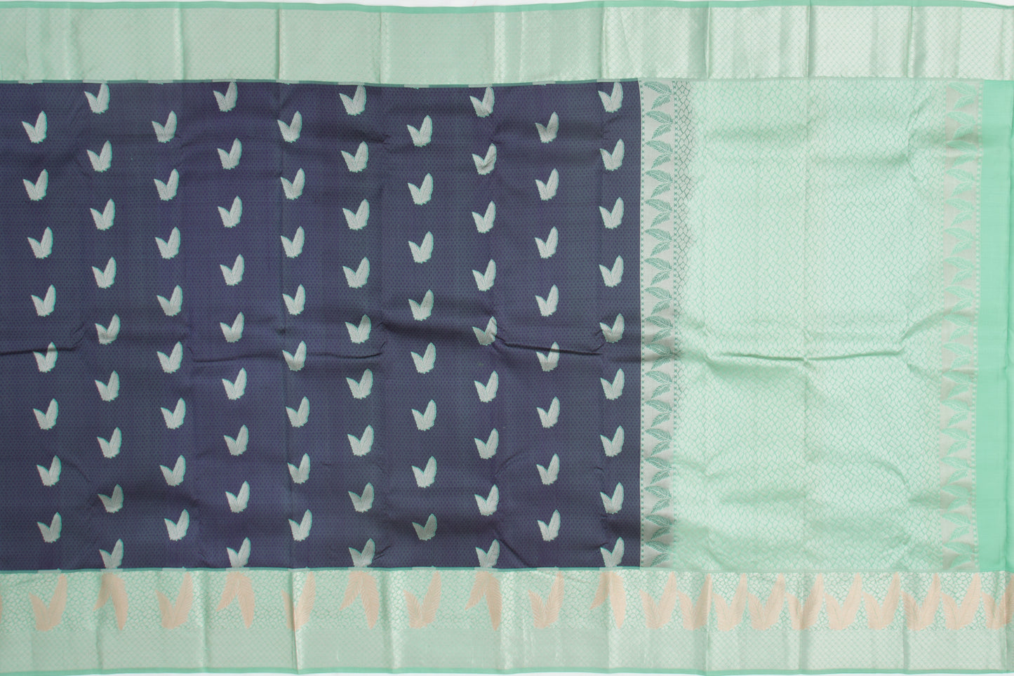 Soft Silk Jacquard And Butta Blue Saree