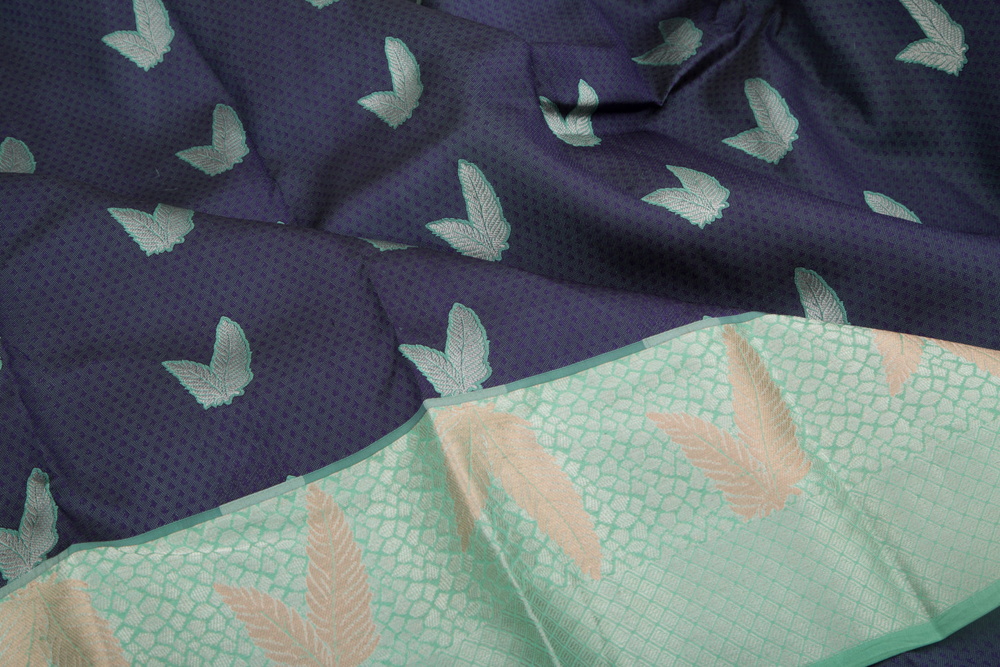Soft Silk Jacquard And Butta Blue Saree